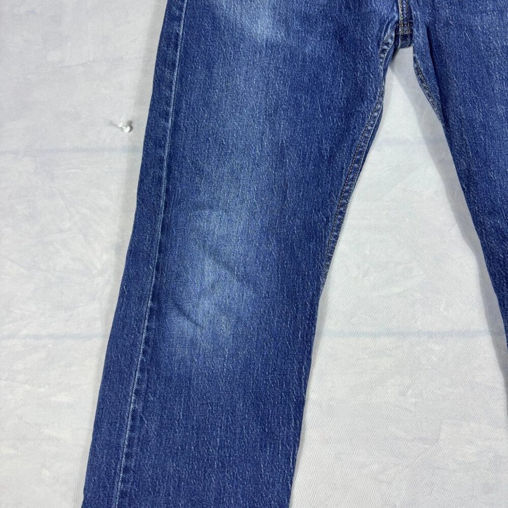Levi's 505 Men's Straight Jeans Blue Stone Wash Denim Zip‎ Fly 5-Pocket W32 L32 - Picture 6 of 16